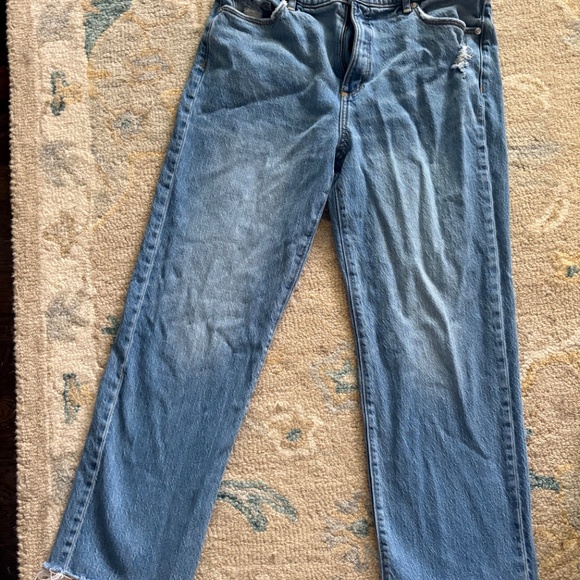 Loft The Straight distressed light wash jeans - Picture 2 of 4